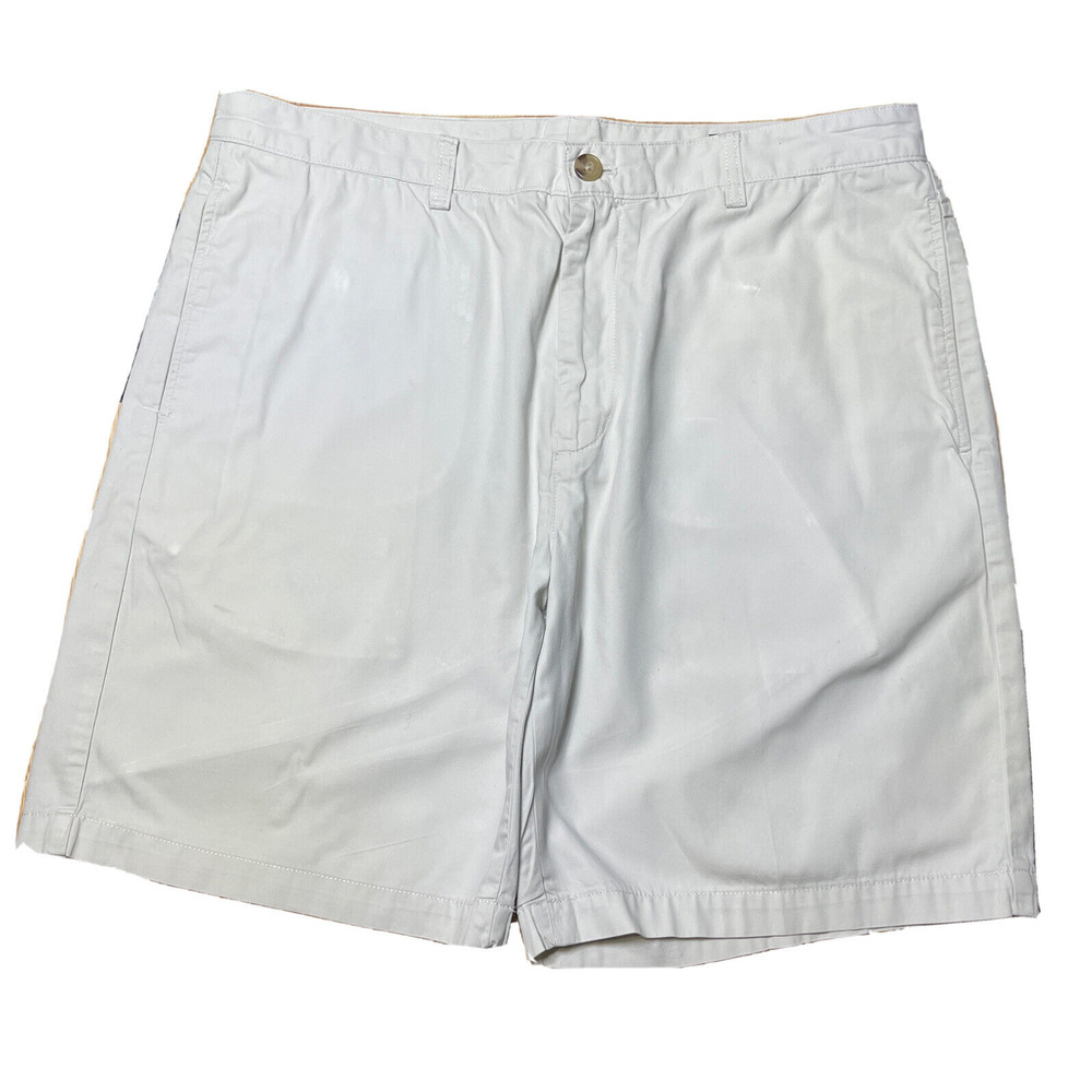 Vineyard Vines Mens 36 Inseam 9 inch Khaki Beige Club Short Golf Whale Logo